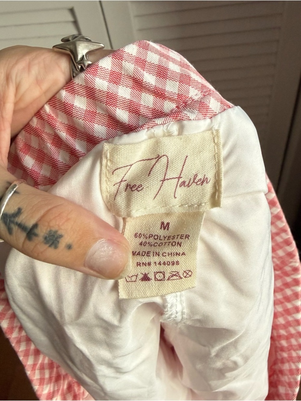 Pink Gingham Bubble Mini Skort - Picture 6 of 8